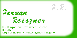 herman reiszner business card